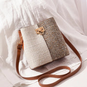 Maya | Liten färgblock crossbody sling bucket-väska