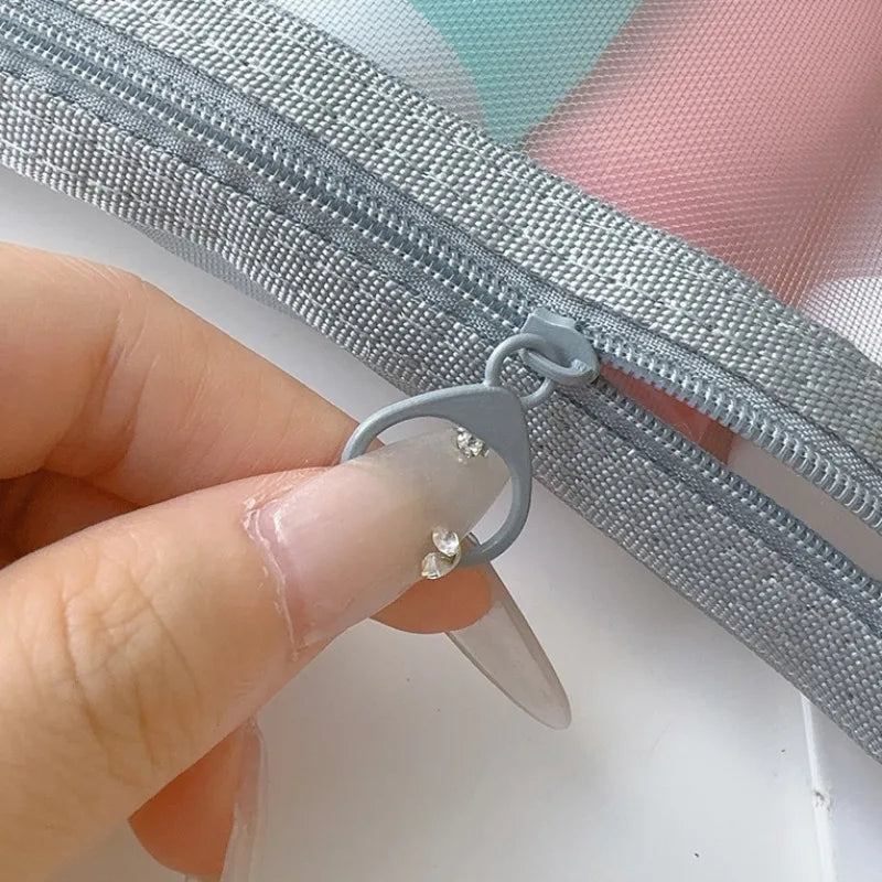 Keily | 3-delat nylonmesh kosmetik- och toalettväskeset