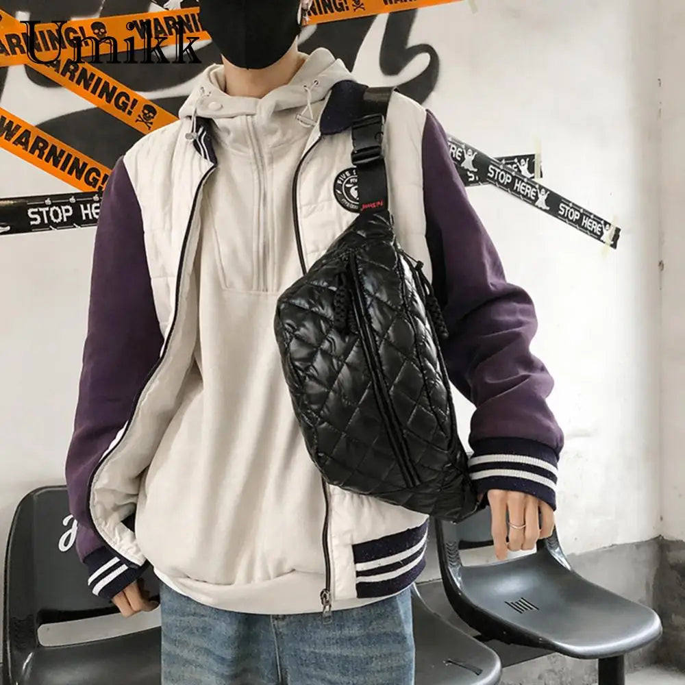 Ethan | Avslappnad quiltad crossbody-bröst- och höftväska