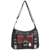 Leila | Vintage PU-läder dam crossbody-handväska