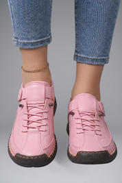 Sneaker Damen Orthopädische Ledersneaker mit Arch Support und Elastischem Einsatz für Komfort und Stil 13