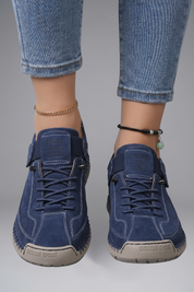 Sneaker Damen Orthopädische Ledersneaker mit Arch Support und Elastischem Einsatz für Komfort und Stil 7