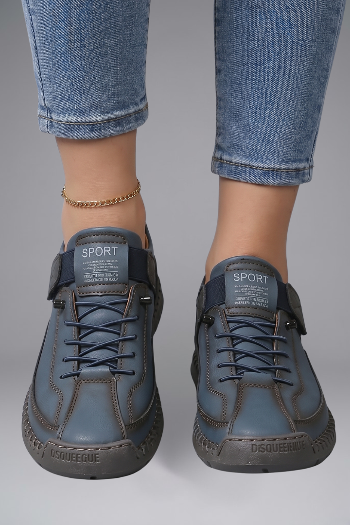 Sneaker Damen Orthopädische Ledersneaker mit Arch Support und Elastischem Einsatz für Komfort und Stil 8
