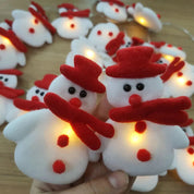SnowmanGlow | Lichterkette mit Plüschschneemann für Weihnachtsfeiern 4