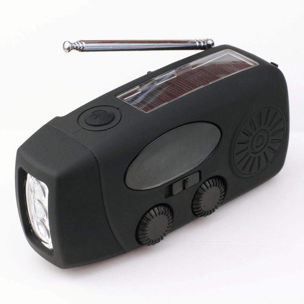 SolarWave | Multifunktionales Kurbelradio mit LED-Taschenlampe 0