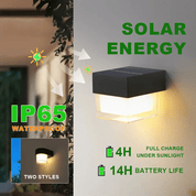 Solar Wandleuchte für Außenbereich – Wasserdicht, Energieeffizient, Modernes Design, IP65, 4W LED Beleuchtung 0