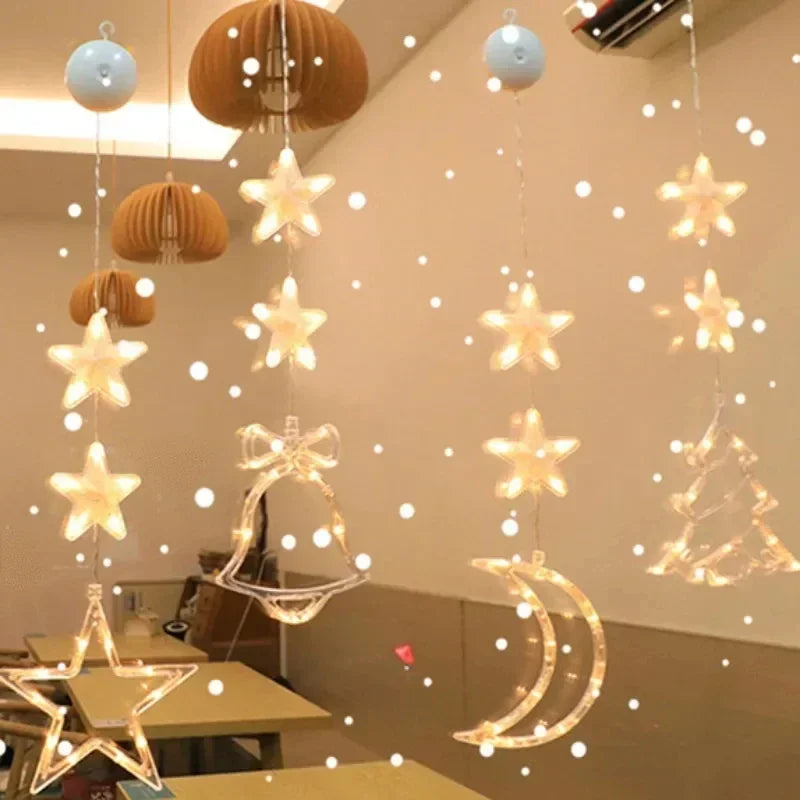 SparkleLights | LED-Lampe in Schneeflocken- und Sternform für die Weihnachtsdekoration 1