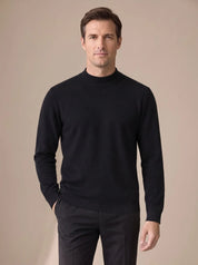Stefan | Herren Slim-Fit Strickpullover mit Mock-Kragen und Rippbündchen 4