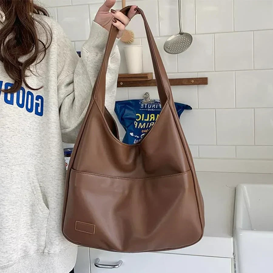 Stilvolle Damen-Schultertasche mit großem Fassungsvermögen aus PU-Leder 2