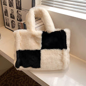 Stilvolle Plüschhandtasche für Damen – vielseitiger Stauraum – Winteraccessoire 13