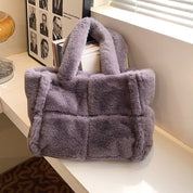 Stilvolle Plüschhandtasche für Damen – vielseitiger Stauraum – Winteraccessoire 9