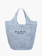 Stilvolle Strandtasche für Damen, handgefertigt aus Stroh im Boho-Stil 4
