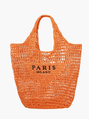 Stilvolle Strandtasche für Damen, handgefertigt aus Stroh im Boho-Stil 5