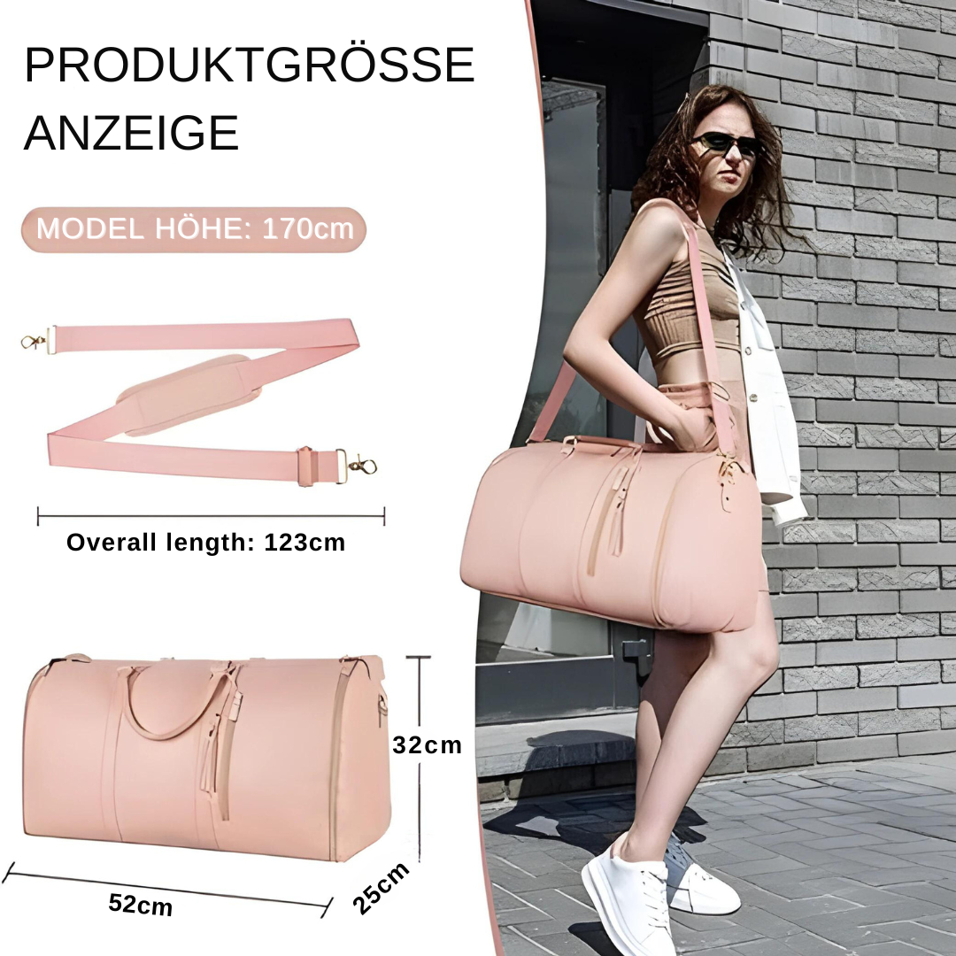 Stilvolle, faltbare Reisetasche für Damen aus wasserdichtem PU-Leder 1