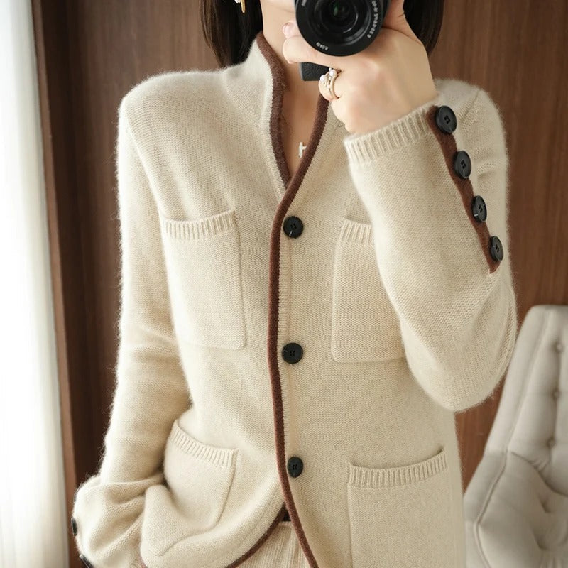 Strickjacke Damen - Warme Cardigan für Damen, Elegante Freizeitjacke, Figurschmeichelnder Schnitt, Vielseitig Kombinierbar 1