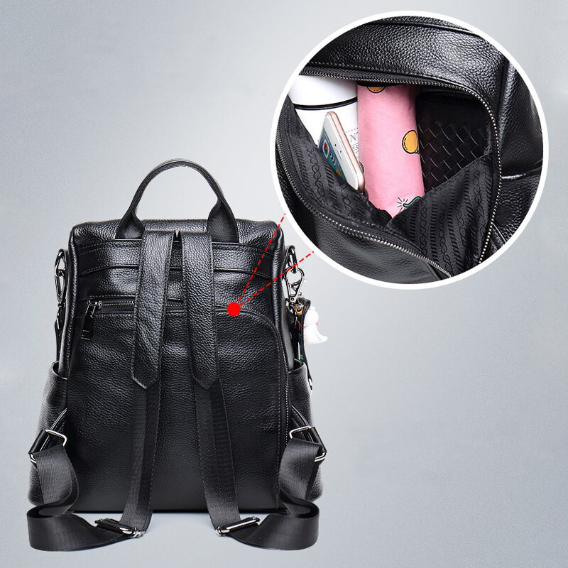 Stylischer, diebstahlsicherer Damenrucksack, strapazierfähig und wasserdicht 2