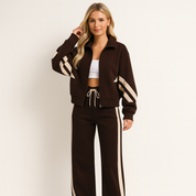 Stylisches zweiteiliges Trainingsset für Damen – Eleganz und Komfort für Alltag und Freizeit 0