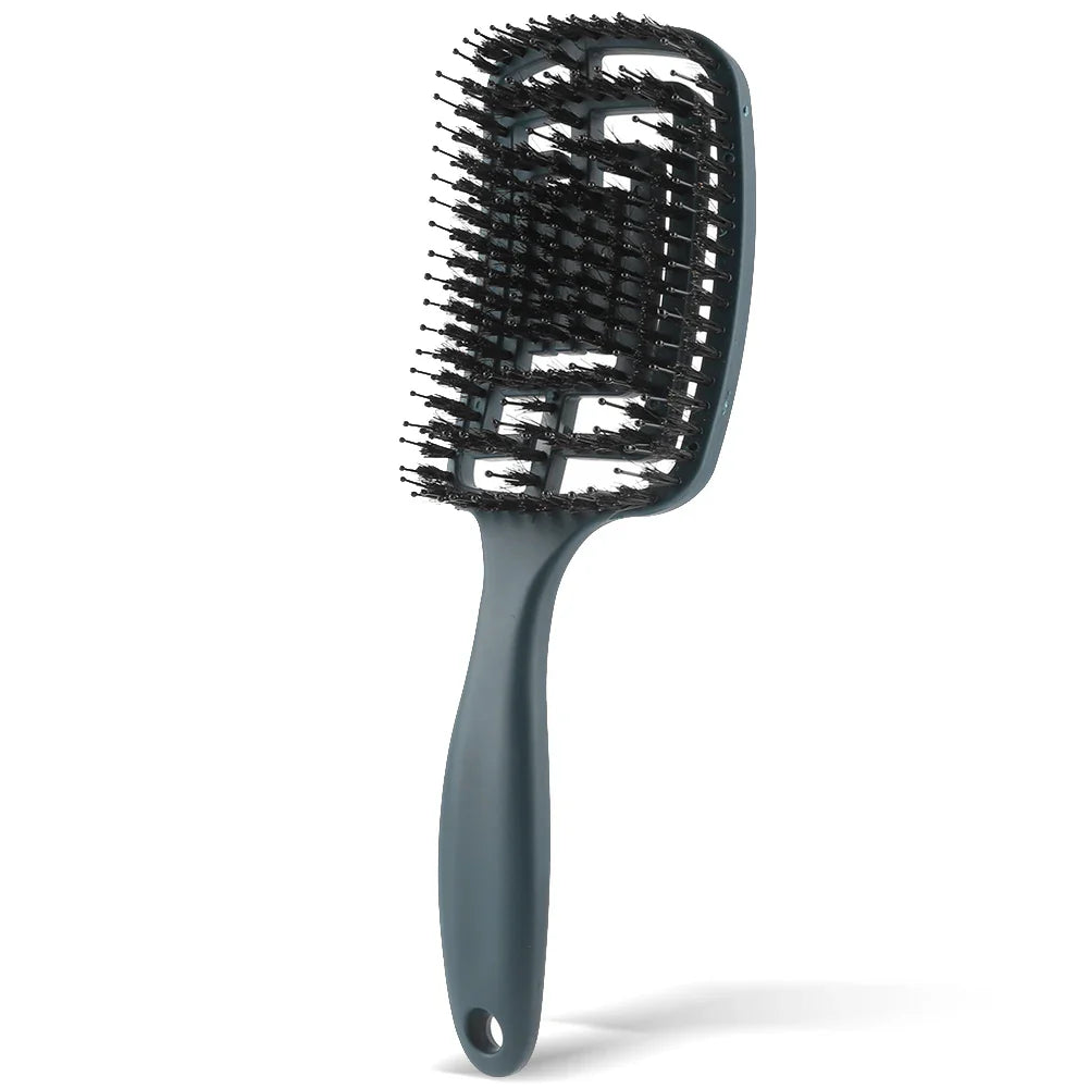 TangleFree - Nylon Borders Detangler Pinsel für gekrümmtes Styling 0