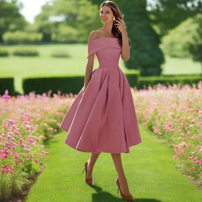 Trägerloses Midi-Kleid für Frauen – Elegantes Sommerkleid mit fließender Passform 1