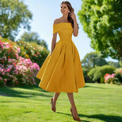 Trägerloses Midi-Kleid für Frauen – Elegantes Sommerkleid mit fließender Passform 10
