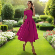 Trägerloses Midi-Kleid für Frauen – Elegantes Sommerkleid mit fließender Passform 15