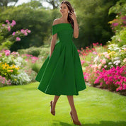Trägerloses Midi-Kleid für Frauen – Elegantes Sommerkleid mit fließender Passform 2