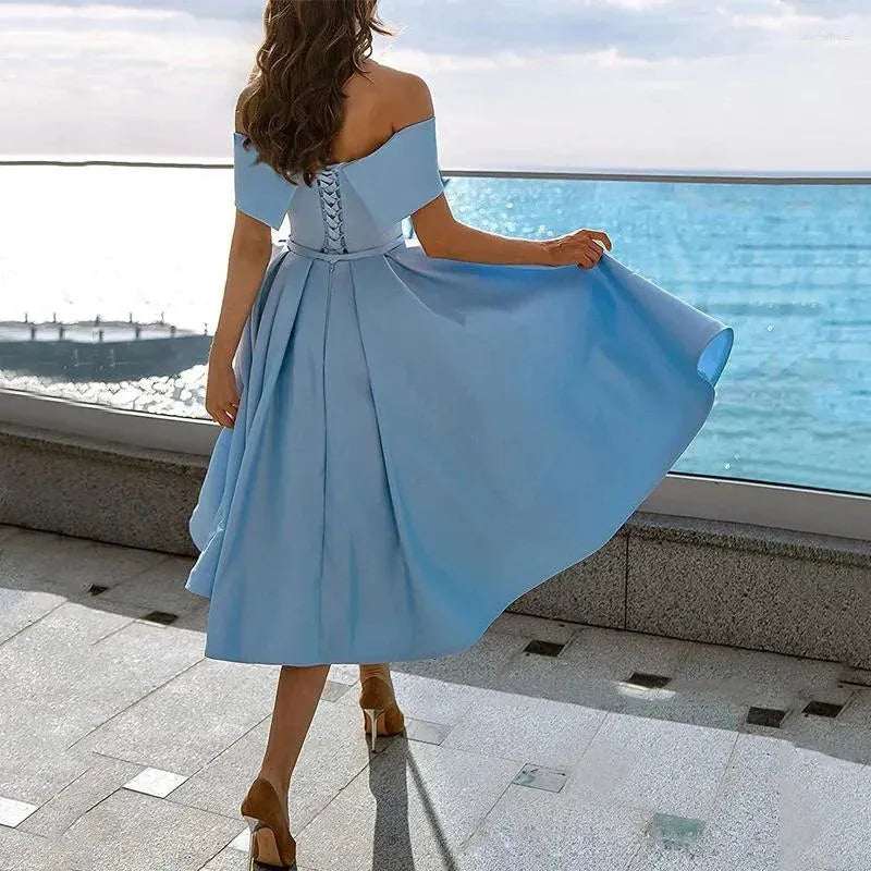 Trägerloses Midi-Kleid für Frauen – Elegantes Sommerkleid mit fließender Passform 3