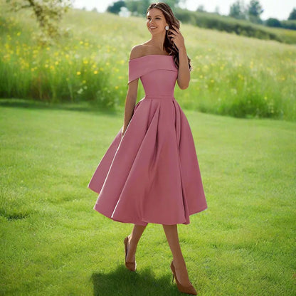 Trägerloses Midi-Kleid für Frauen – Elegantes Sommerkleid mit fließender Passform 4