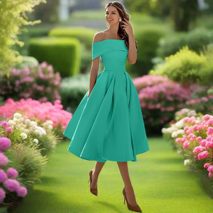Trägerloses Midi-Kleid für Frauen – Elegantes Sommerkleid mit fließender Passform 8