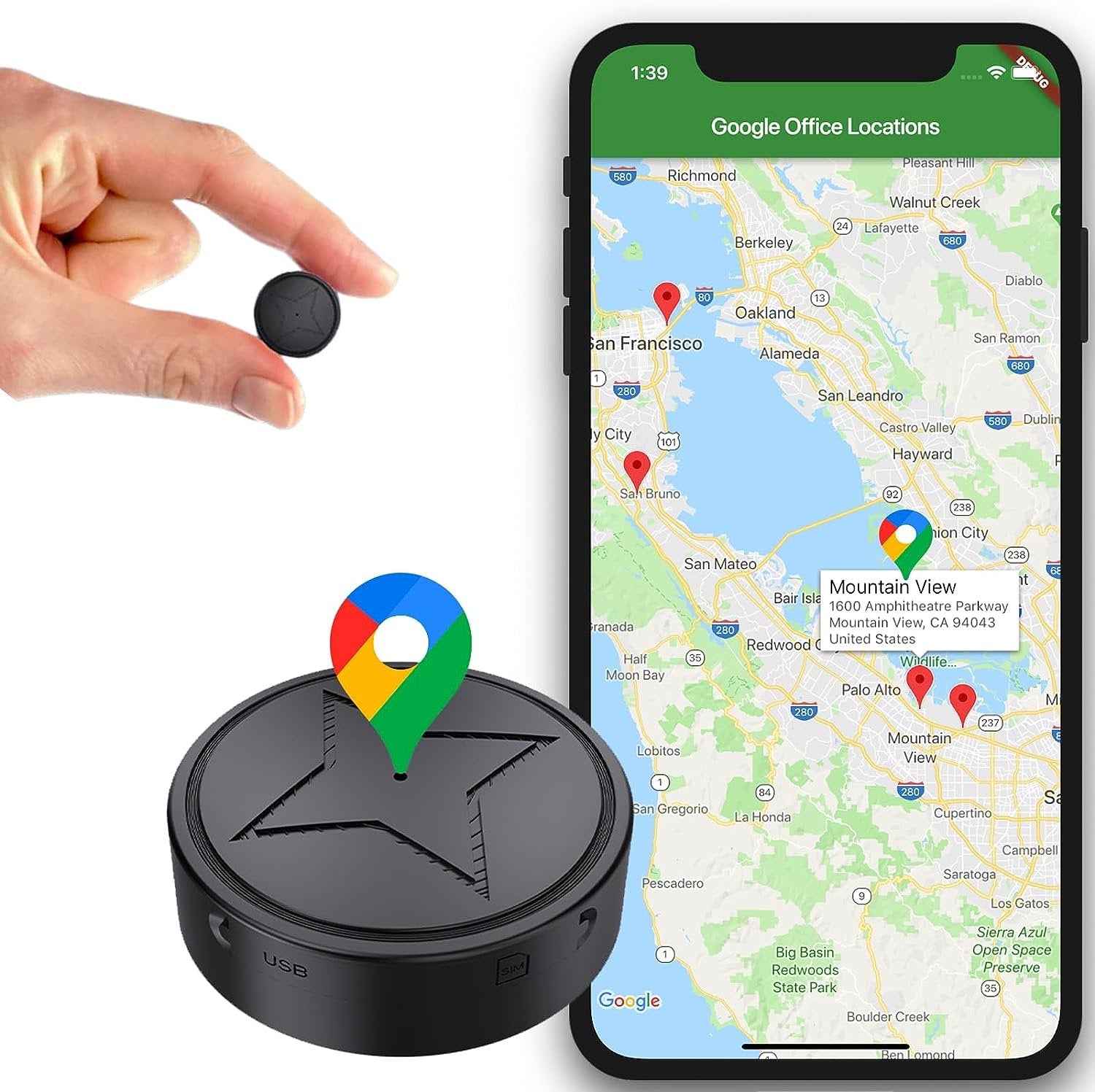 Ultracompact Magnetic GPS Tracker für das Auto- und Fahrzeugverfolgung-Echtzeit-Standortgeräte für Haustiere und Wertsachen 1