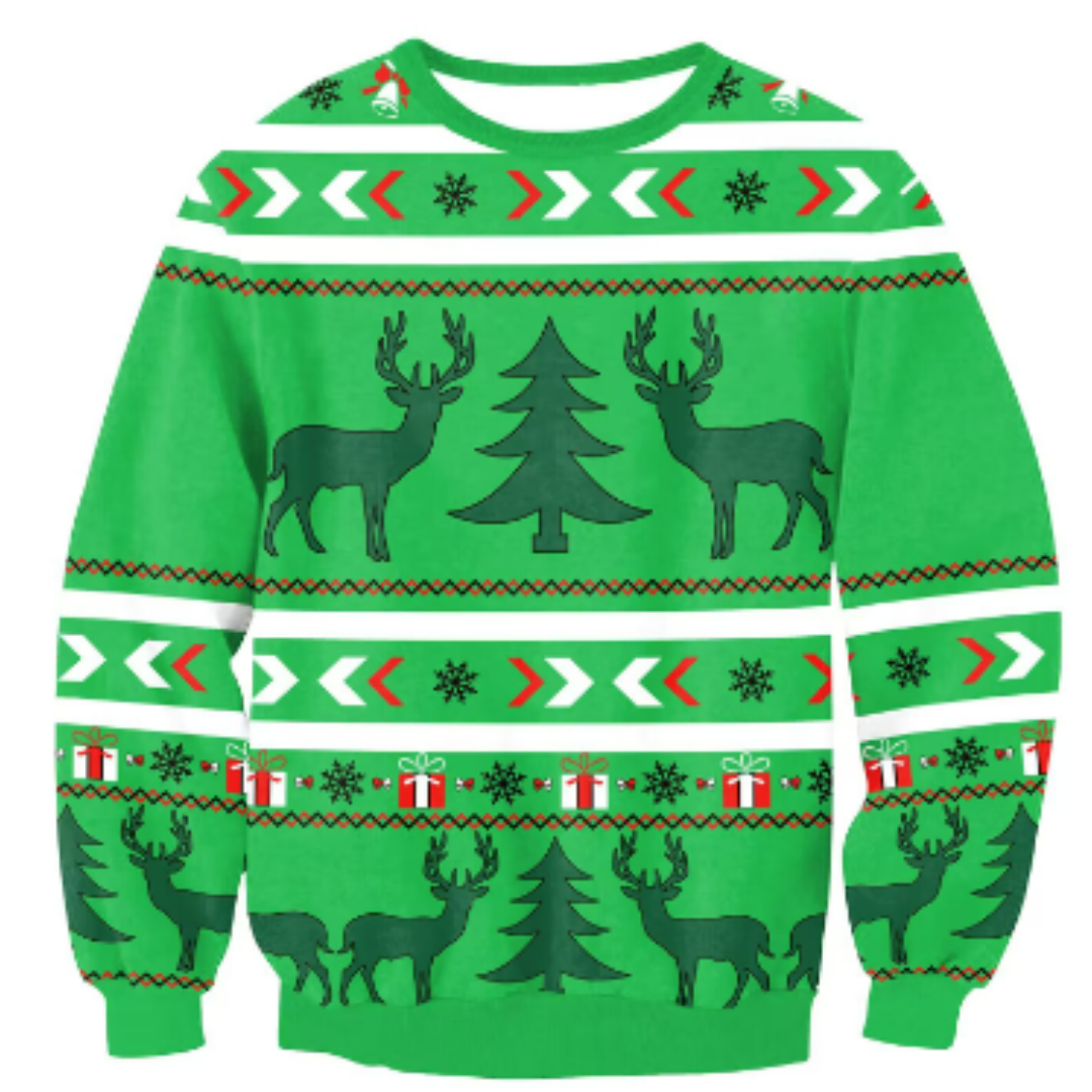 Unisex Weihnachts-Pullover Gemütlich Strickstoff Für Kalte Wintertage 4