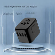 Universeller Reiseadapter Mit 4 Steckertypen Und Intelligenter USB-Ladefunktion Für Sicheren Gebrauch Weltweit 4