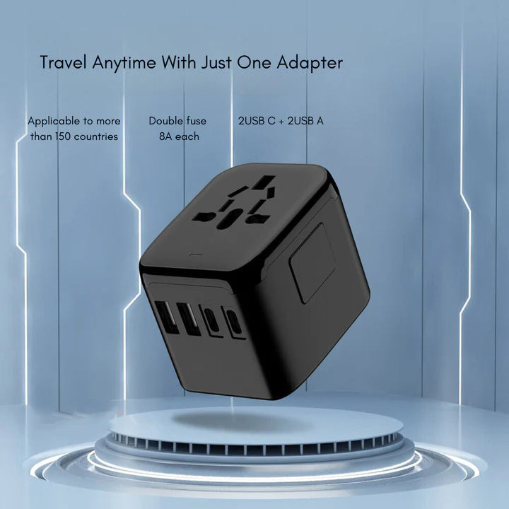 Universeller Reiseadapter Mit 4 Steckertypen Und Intelligenter USB-Ladefunktion Für Sicheren Gebrauch Weltweit 4