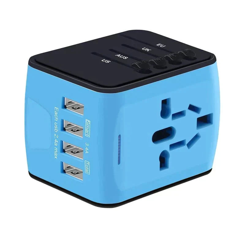 Universeller Reiseadapter Mit 4 Steckertypen Und Intelligenter USB-Ladefunktion Für Sicheren Gebrauch Weltweit 7