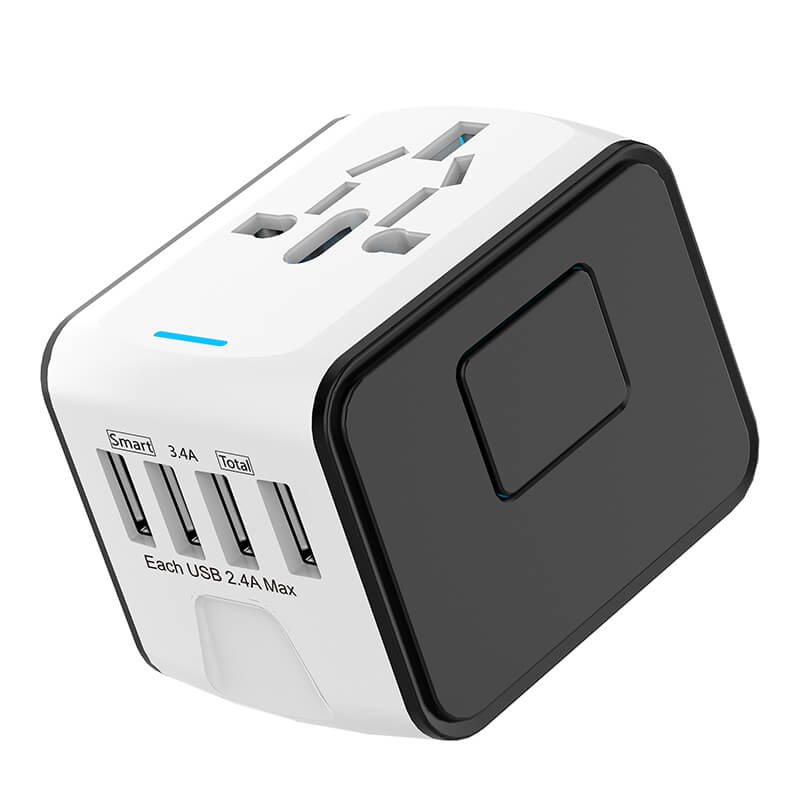 Universeller Reiseadapter Mit 4 Steckertypen Und Intelligenter USB-Ladefunktion Für Sicheren Gebrauch Weltweit 8
