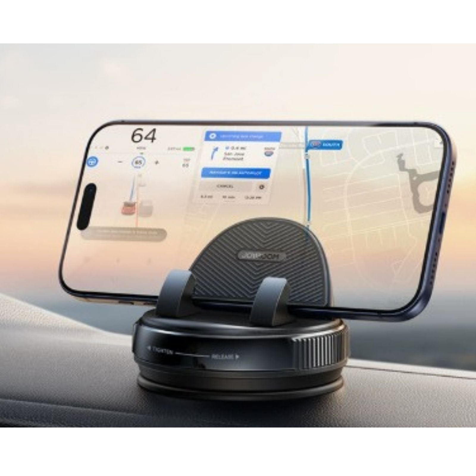 360 ° roterande biltelefonhållare - justerbar instrumentbräda och luftventilationshållare för mobiltelefoner 4 till 6,5 tum
