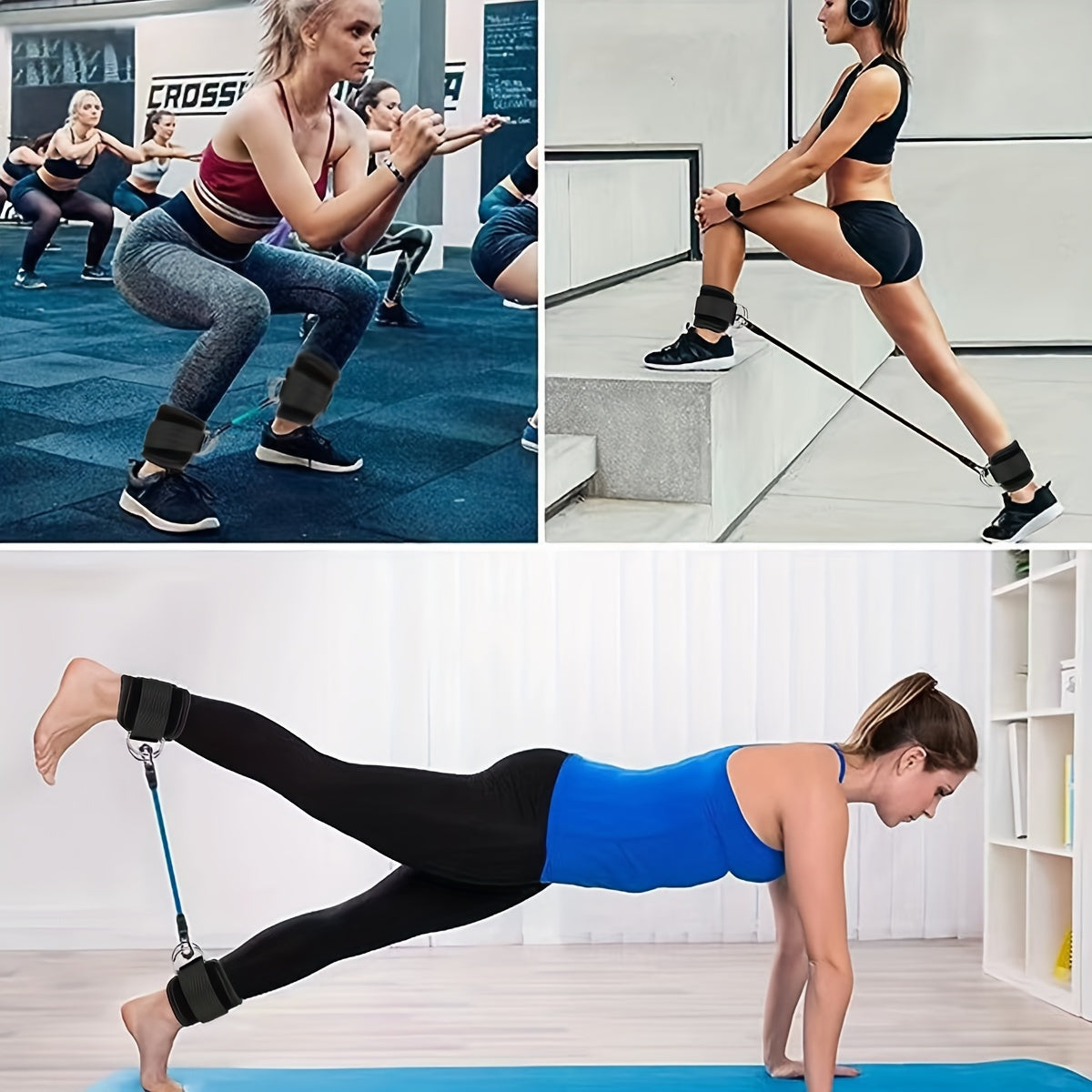 Verstellbare Knöchelriemen – Perfekt für das Po- und Beintraining zu Hause 4
