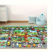 VibrantPlay | Interaktive Spielmatte für Kinder – Farbenfrohes Bauernhof- und Verkehrsmotiv 1
