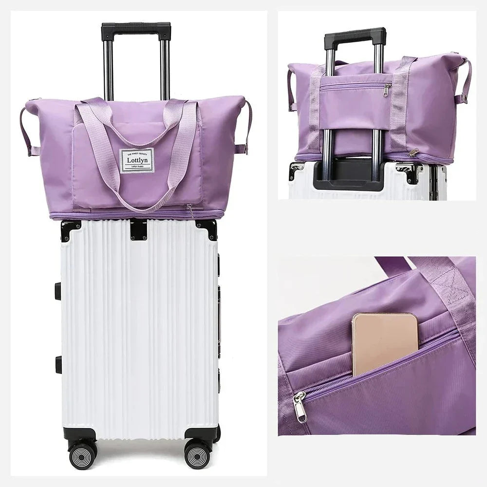 Vielseitige Damen-Reisetasche, geräumig, faltbar, aus Polyester 1