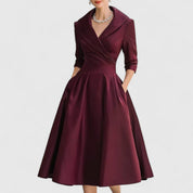 Vielseitiges Midikleid mit V-Ausschnitt für moderne Frauen 2