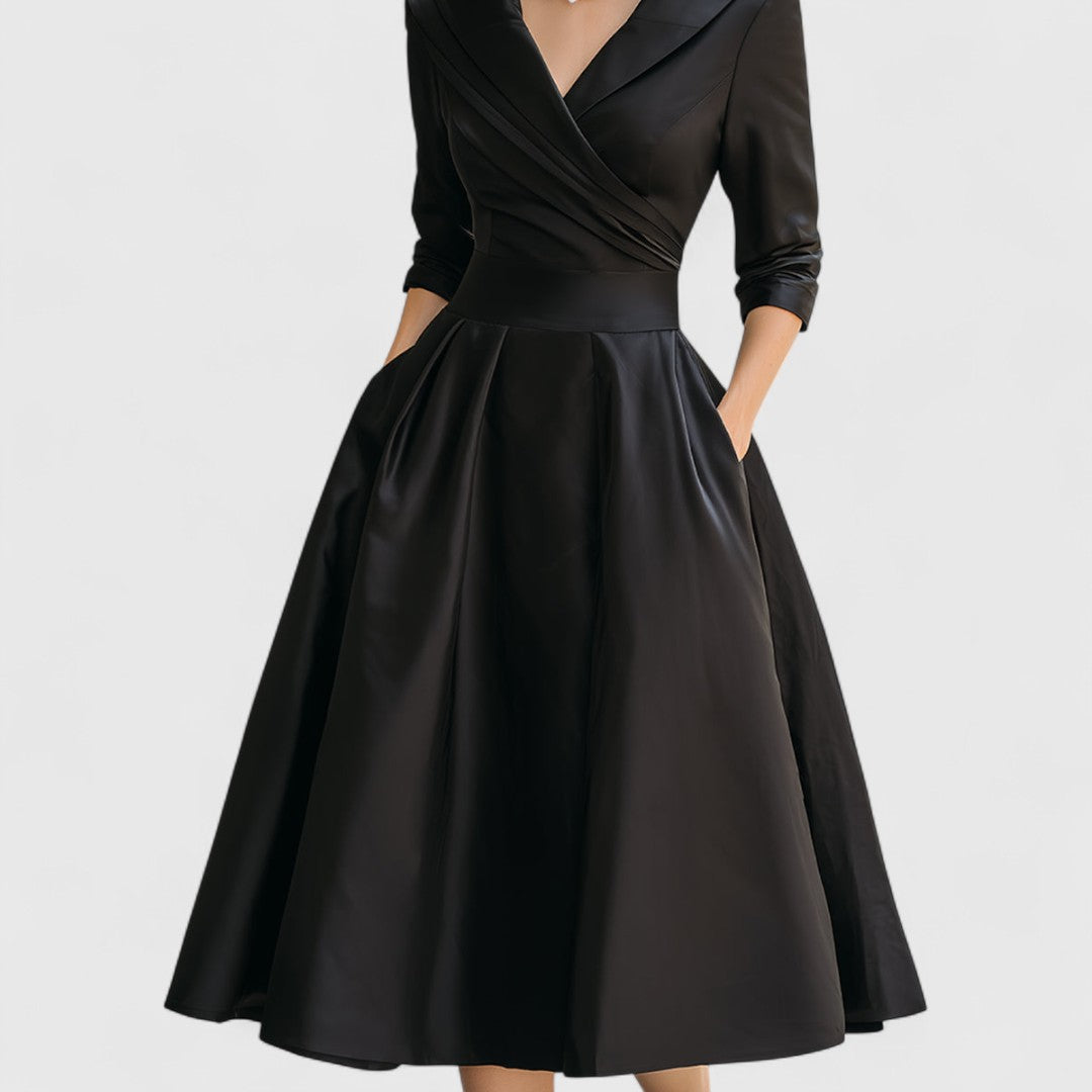 Vielseitiges Midikleid mit V-Ausschnitt für moderne Frauen 6