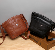 Vintage-Schultertasche für Damen, praktisch aus PU, für den Alltag 3