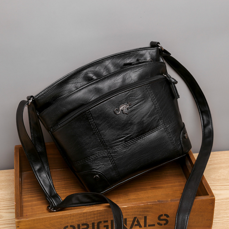 Vintage-Schultertasche für Damen, praktisch aus PU, für den Alltag 5