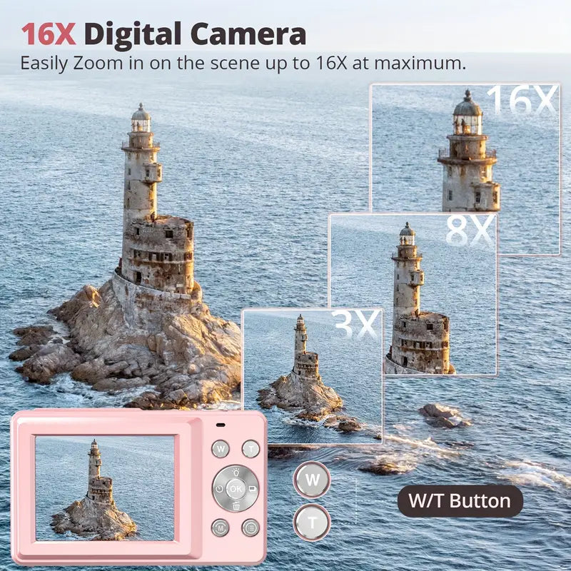 Vintage Digitalkamera mit 1080p und 32 GB SD karte -Videoaufzeichnung - Leichte und tragbare Retro -Fotografiekamera 4