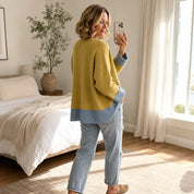 Vivelyn – Color-Block V-Neck Knit Cardigan 6