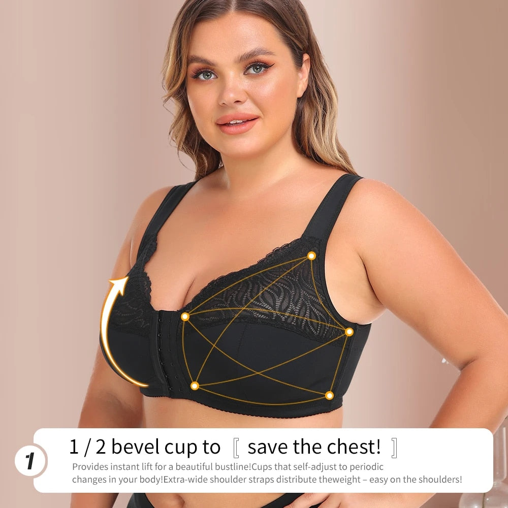 CARLA | Framstängning - Bystlös Komfort-BH Plus Size