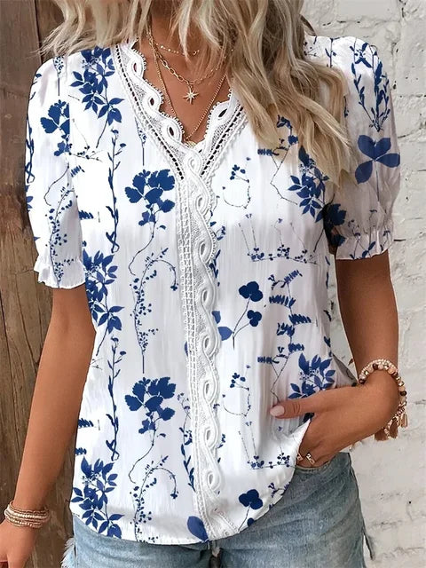 BOHO | Blus med blommönster