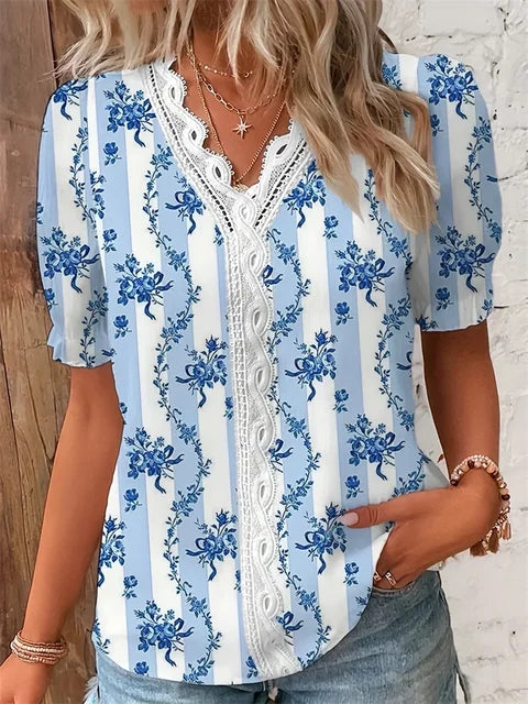 BOHO | Blus med blommönster