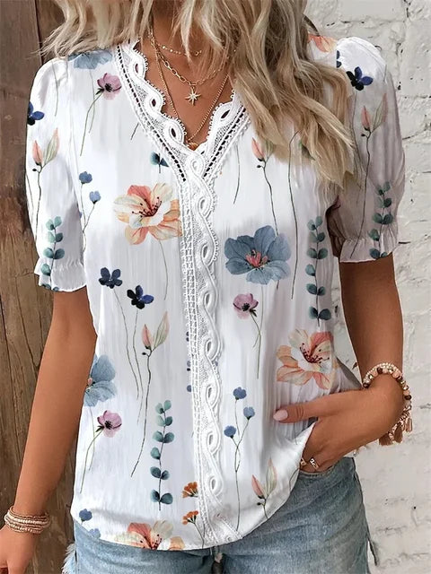 BOHO | Blus med blommönster