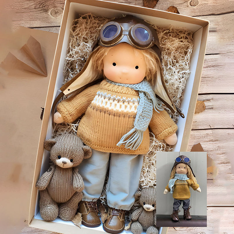 Waldora | Hochwertige, handgefertigte Waldorfpuppe für kreatives Lernen und Spielen 10